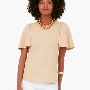 Tuckernuck Pomander Place Tan Tommy Shortsleeve Crewneck XS
